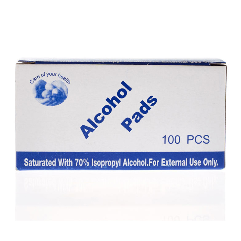 Billig pris sterile alkohol prep pads 100 pakke dreper 99,9% av bakteriene