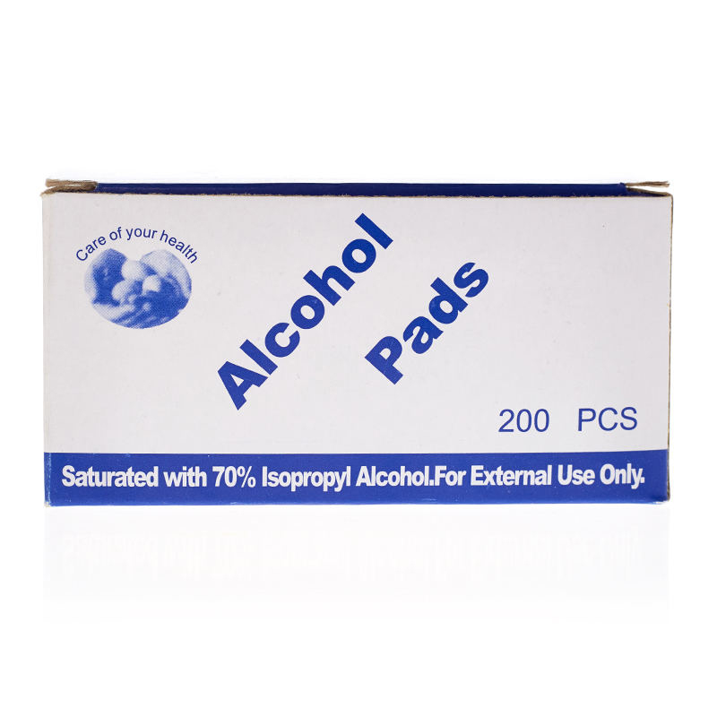 Engangsmedisin 70% isopropyl alkohol prep pads ikke-vevde 200 stk 